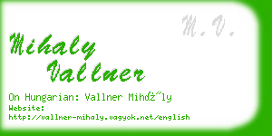 mihaly vallner business card